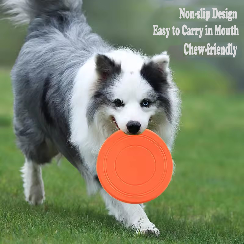 Frisbee Freestyle Disc - Durable Soft Dog Flying Disc Floating