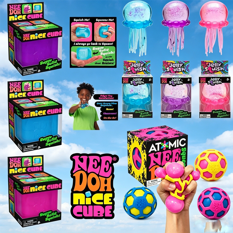 Party Games Event - NeeDoh Squishy/; Schylling Atomic Stress Relief