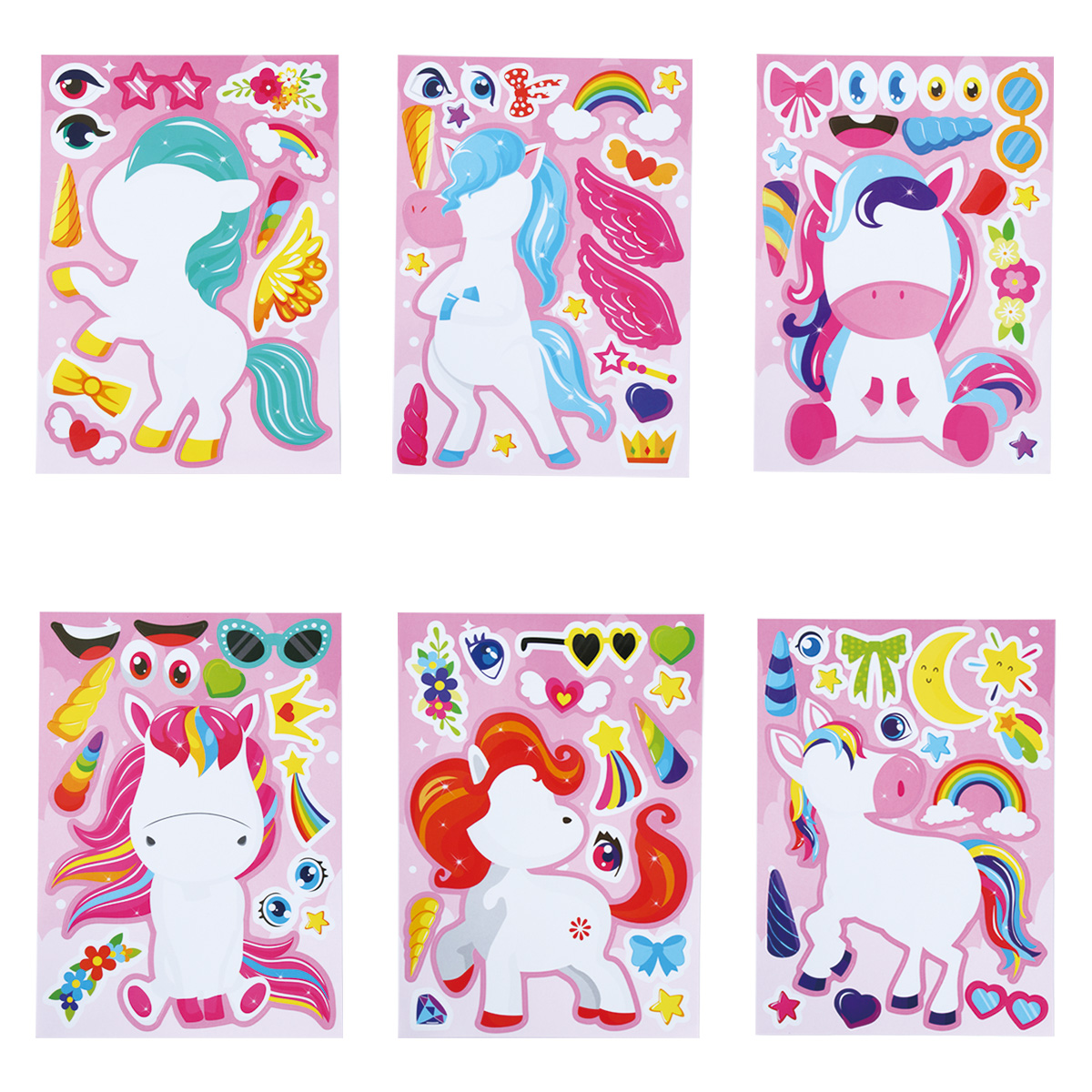 12Sheets Rainbow Horse  DIY Pu - Party Games Adult Birthday ulasan dan harga