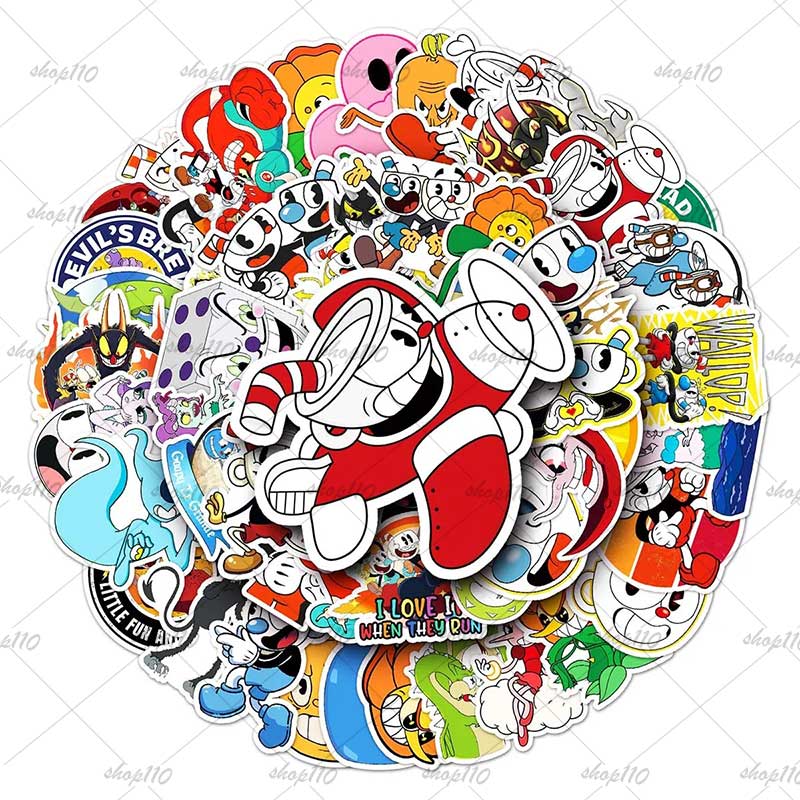 Cuphead Sticker Boy Game Gift  - Party Games Adult Birthday ulasan dan harga