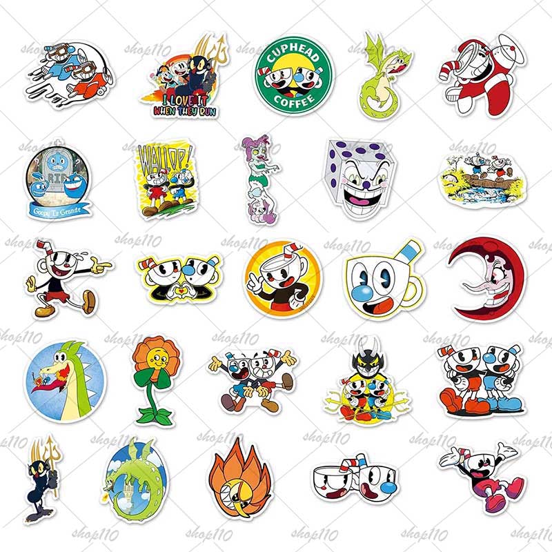 Cuphead Sticker Boy Game Gift  - Party Games Adult Birthday ulasan dan harga