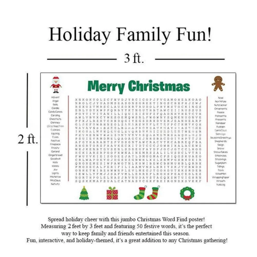 Large Christmas Word Search Po - Party Games For Large Groups ulasan dan harga