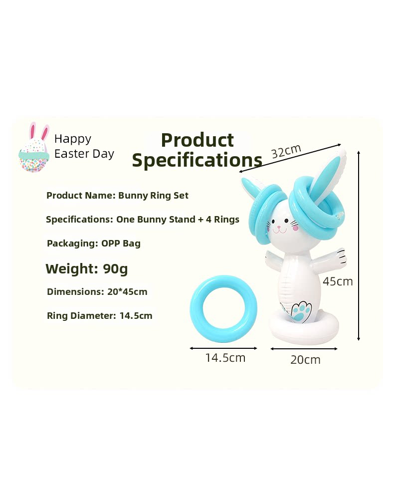 Easter Inflatable Bunny Ring T - Party Games Easter For Kids ulasan dan harga