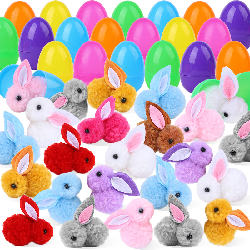 24/48Pcs Cute Easter Egg with  - Party Games Easter For Kids ulasan dan harga