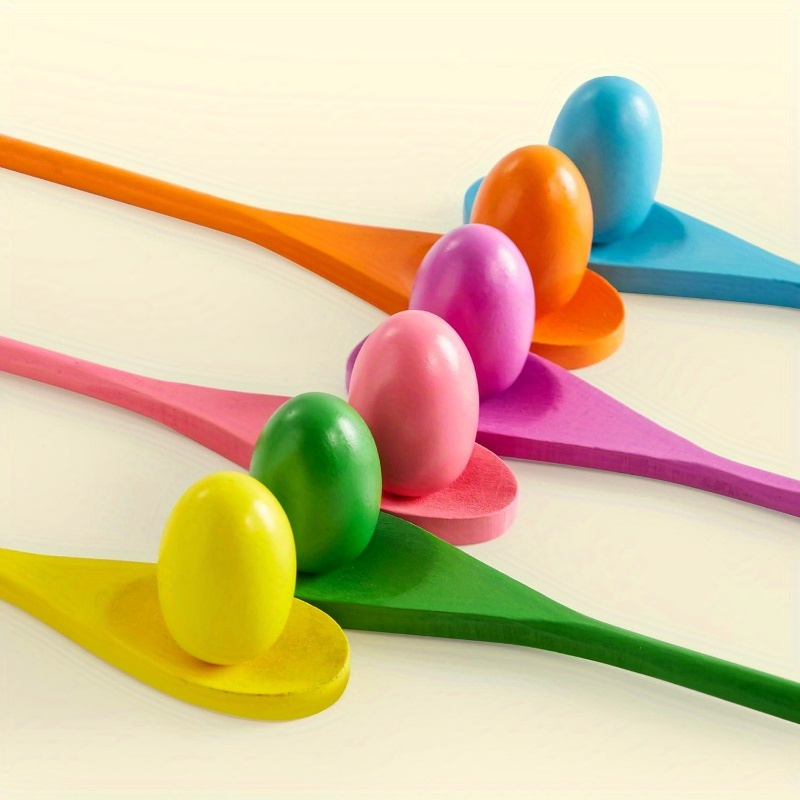 24 PCS Easter Egg and Spoon Ra - Party Games Easter For Kids ulasan dan harga