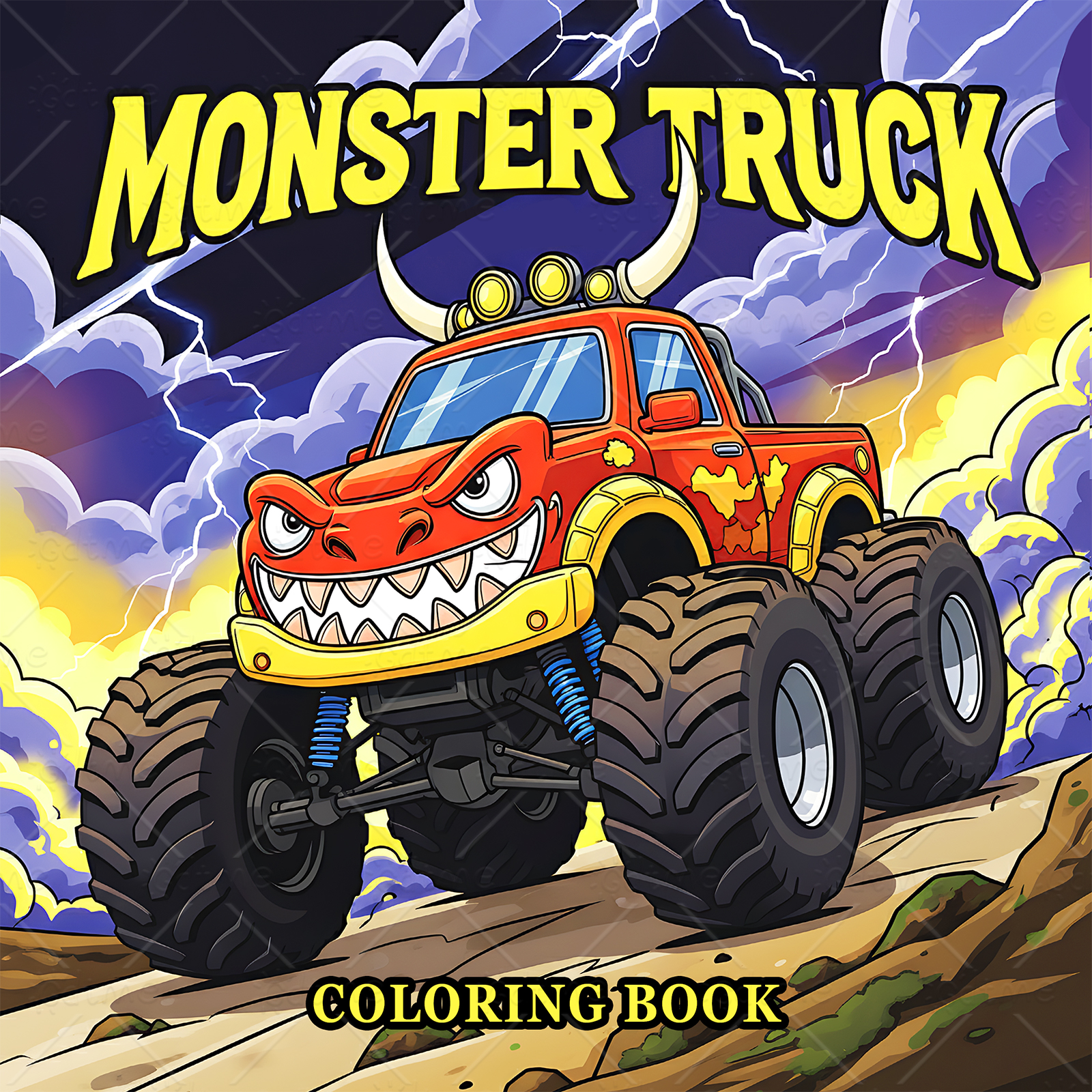 MONSTER TRUCK Coloring Book fo - Party Games Adult Birthday ulasan dan harga