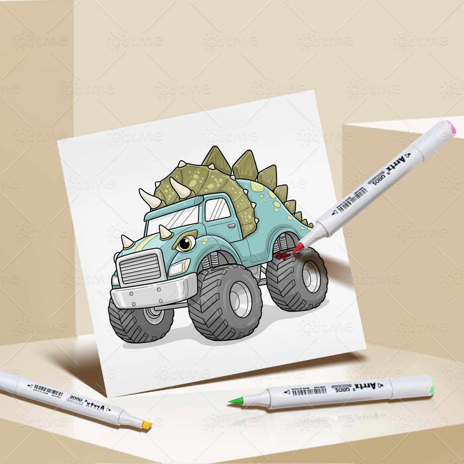 MONSTER TRUCK Coloring Book fo - Party Games Adult Birthday ulasan dan harga