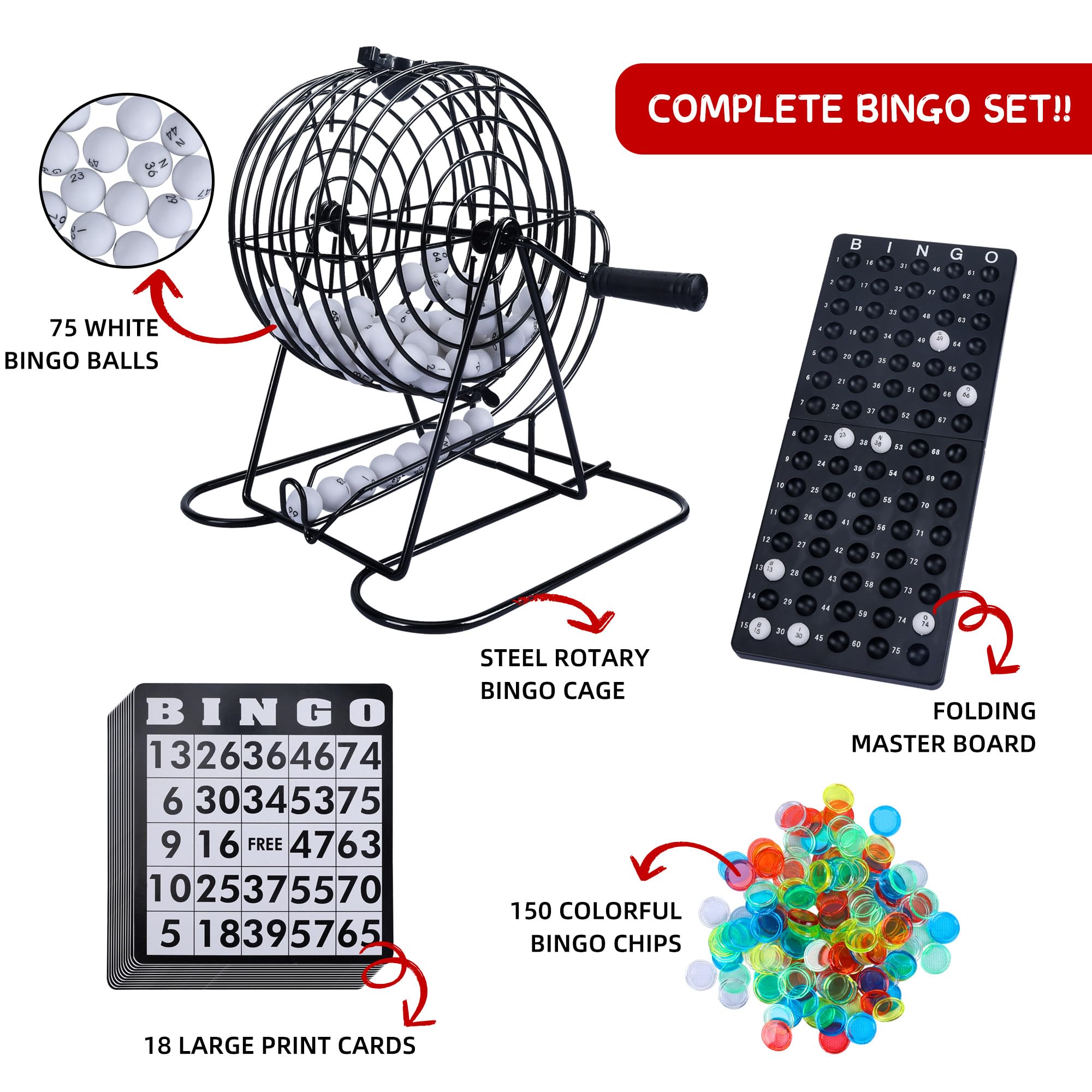 Bingo Game Set for Adults and  - Party Games For Large Groups ulasan dan harga