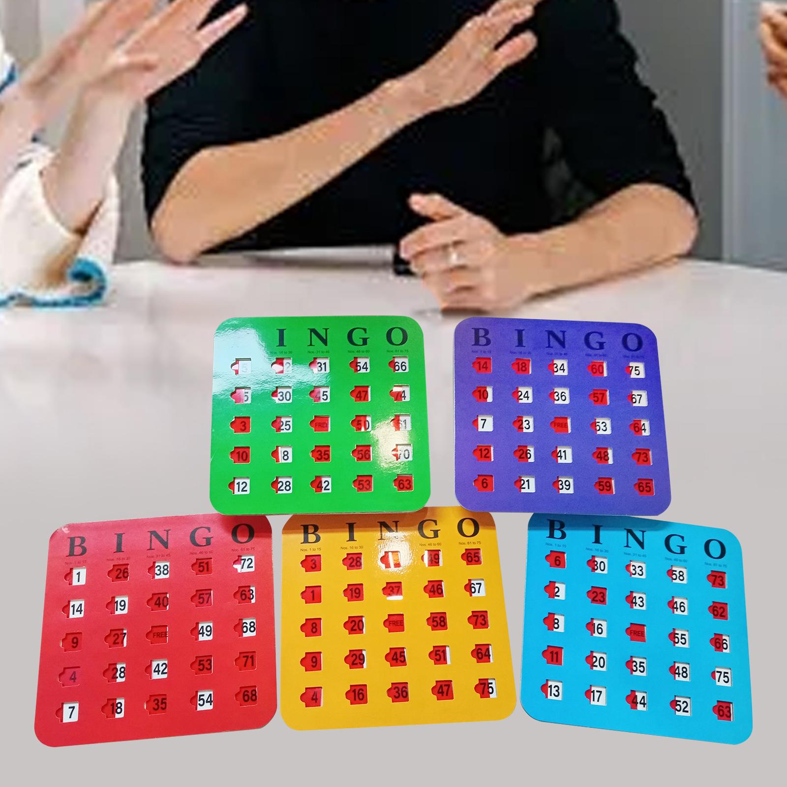 5 Pieces Large Print Bingo Car - Party Games For Large Groups ulasan dan harga