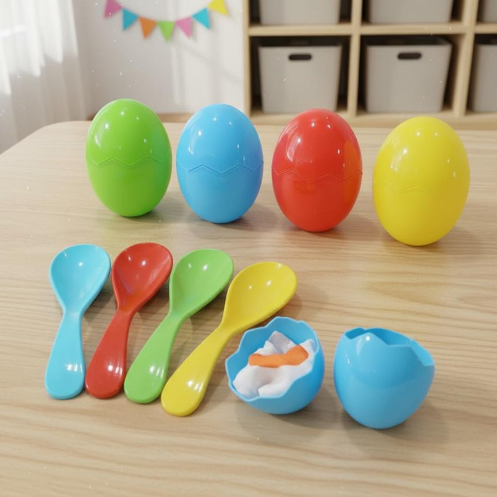4 Sets Oval and Spoon Challeng - Party Family Games ulasan dan harga