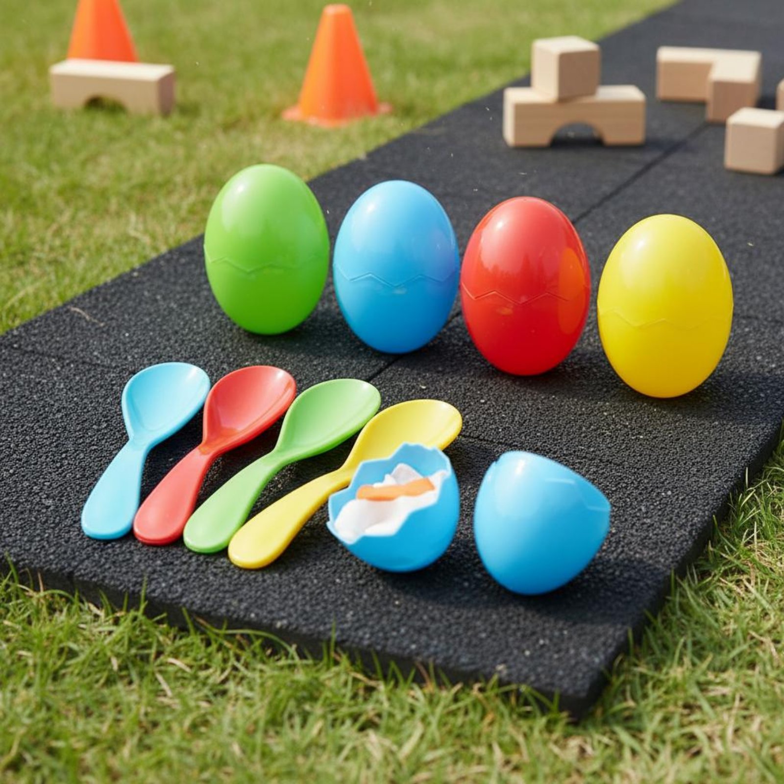 4 Sets Oval and Spoon Challeng - Party Family Games ulasan dan harga